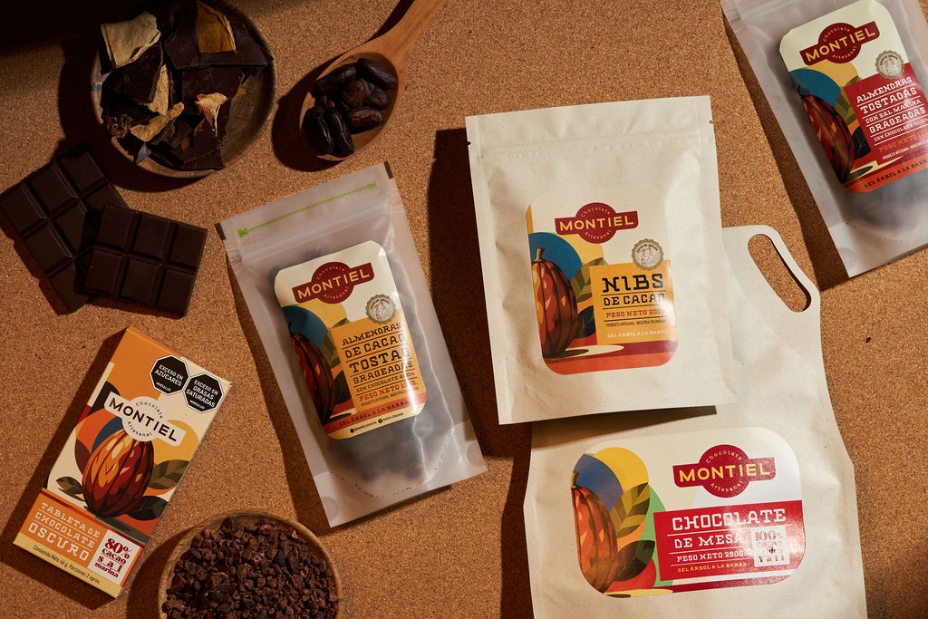 Selección de productos Montiel para regalos corporativos, eventos y retail - chocolate artesanal Colombia