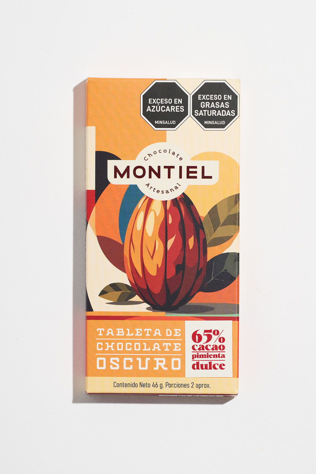 Tableta oscura 65% cacao con pimienta dulce - Montiel Chocolate Artesanal Colombia