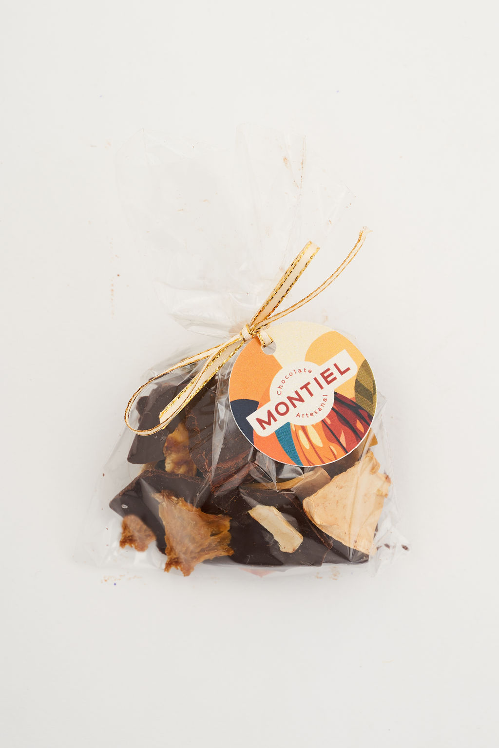 Trozos rústicos chocolate 70% con fruta deshidratada artesanal - Montiel